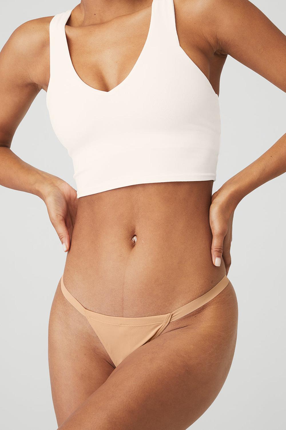 Champagne Women Alo Yoga Airbrush Invisible String Thong | Australia  87039-BQWP