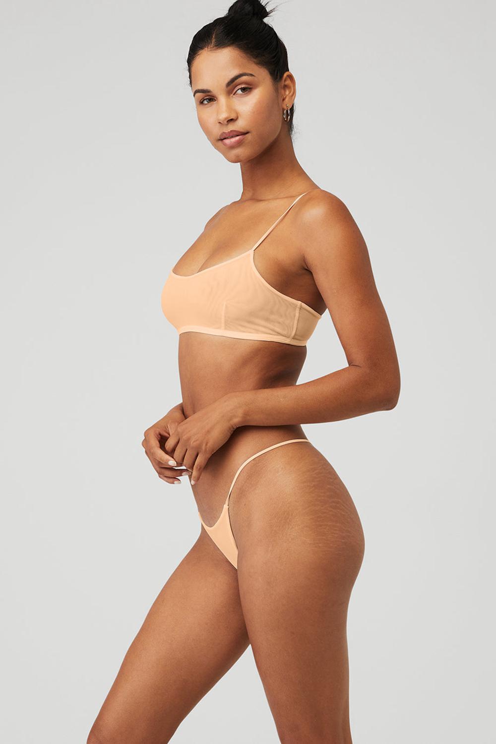 Champagne Women Alo Yoga Airmesh Venuslette Bralette | Australia  07216-HBIG