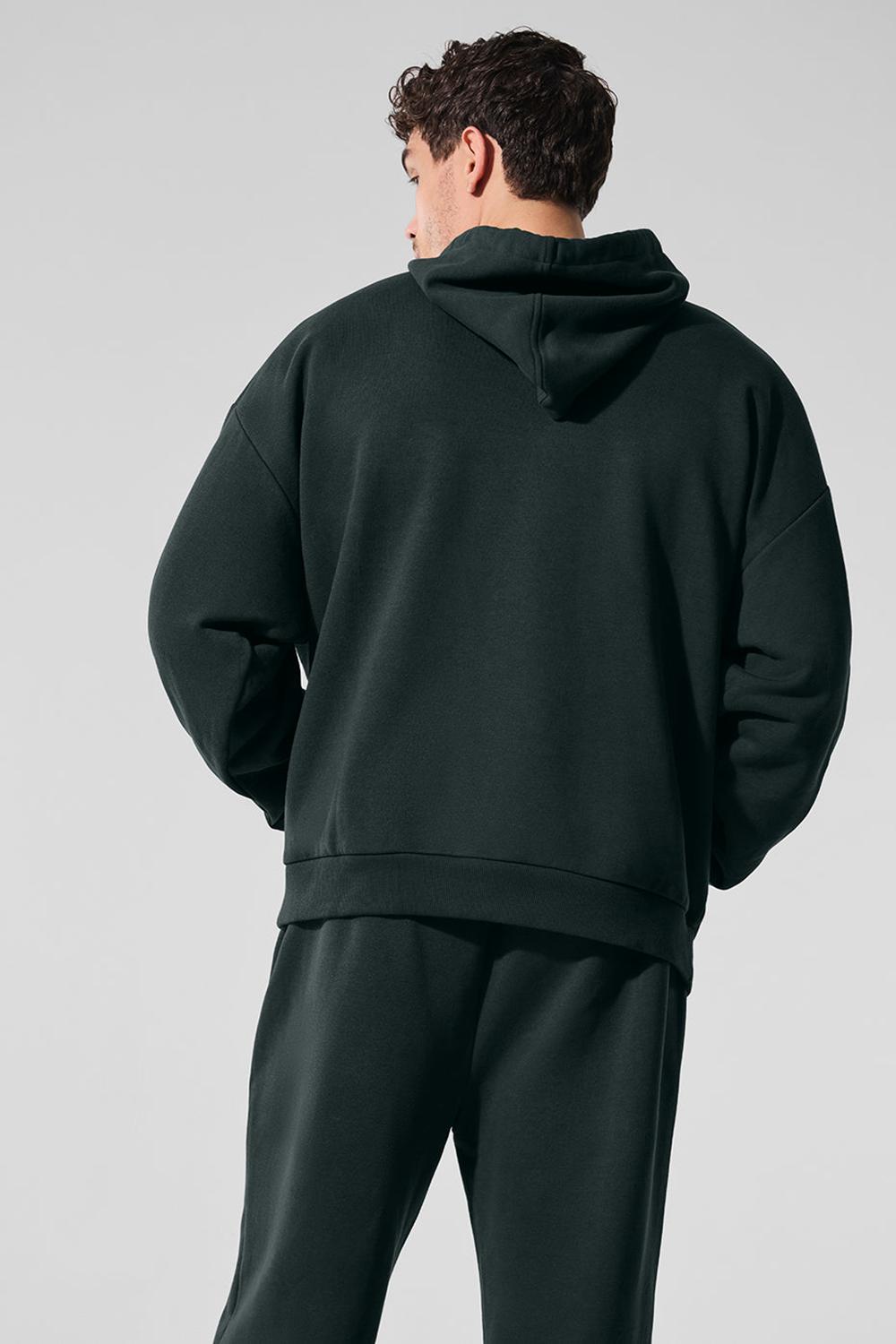 Charcoal Green Men Alo Yoga Accolade Hoodie | Australia  05149-IAPB
