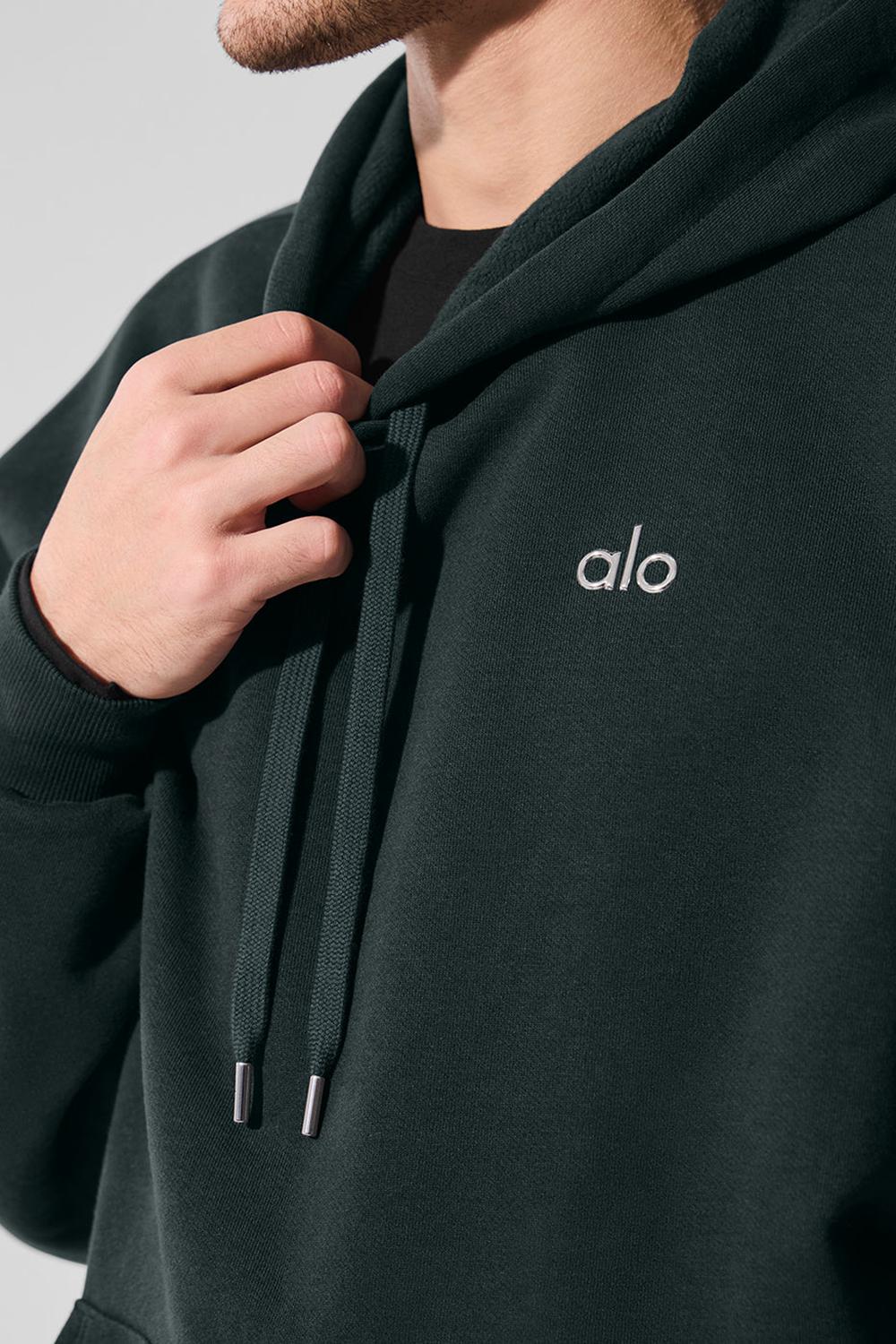 Charcoal Green Men Alo Yoga Accolade Hoodie | Australia  05149-IAPB