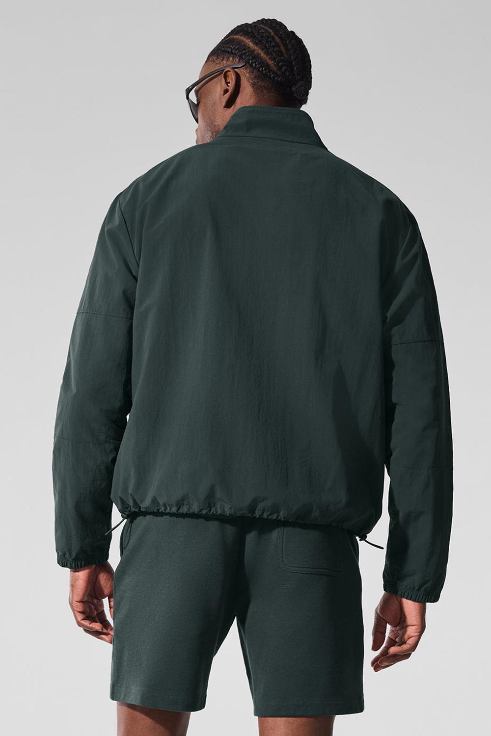 Charcoal Green Men Alo Yoga Light Weight Takeaway Track Pullover | Australia  57806-QVJI