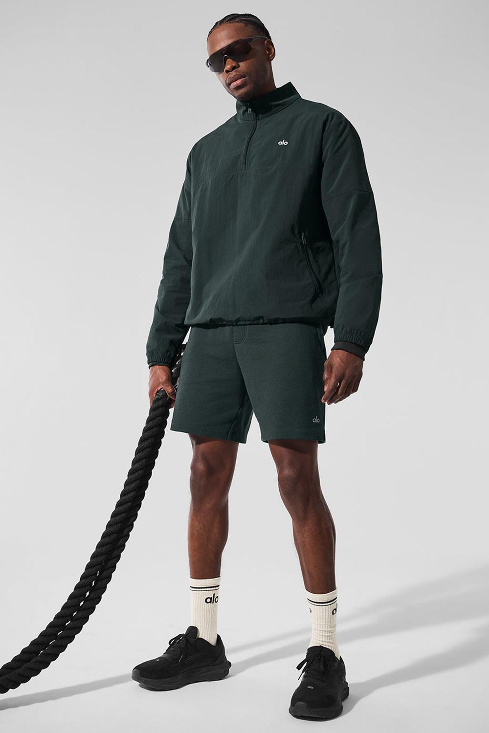Charcoal Green Men Alo Yoga Light Weight Takeaway Track Pullover | Australia  57806-QVJI