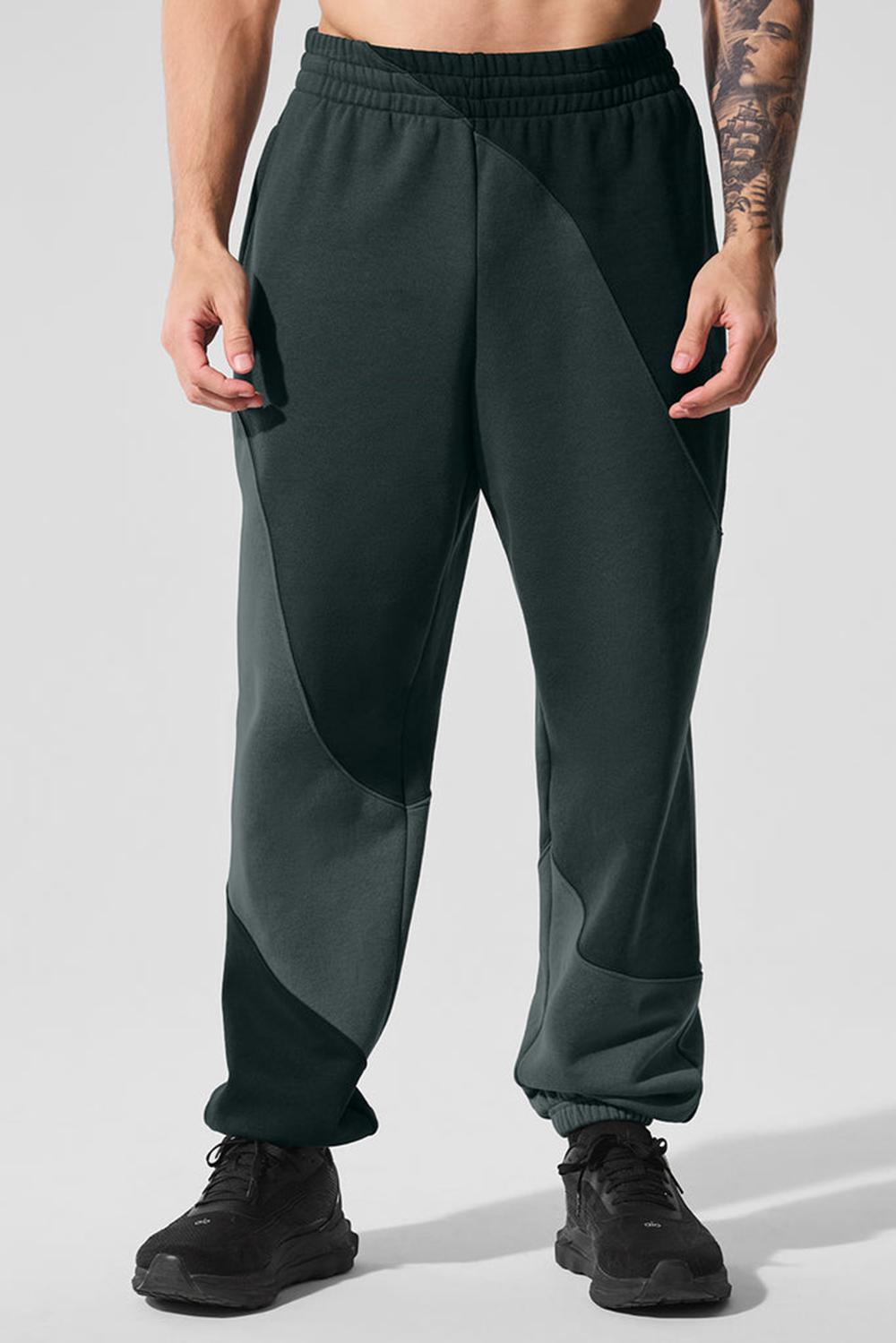 Charcoal Green Tonal Men Alo Yoga Make Waves Sweatpant | Australia  25348-GAIF