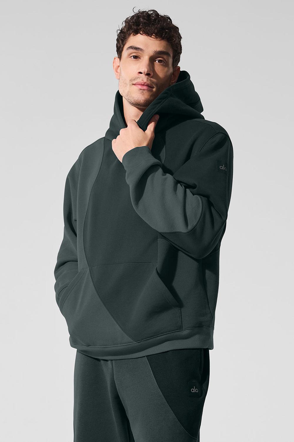 Charcoal Green Tonal Men Alo Yoga Make Waves Hoodie | Australia  65781-LWVB