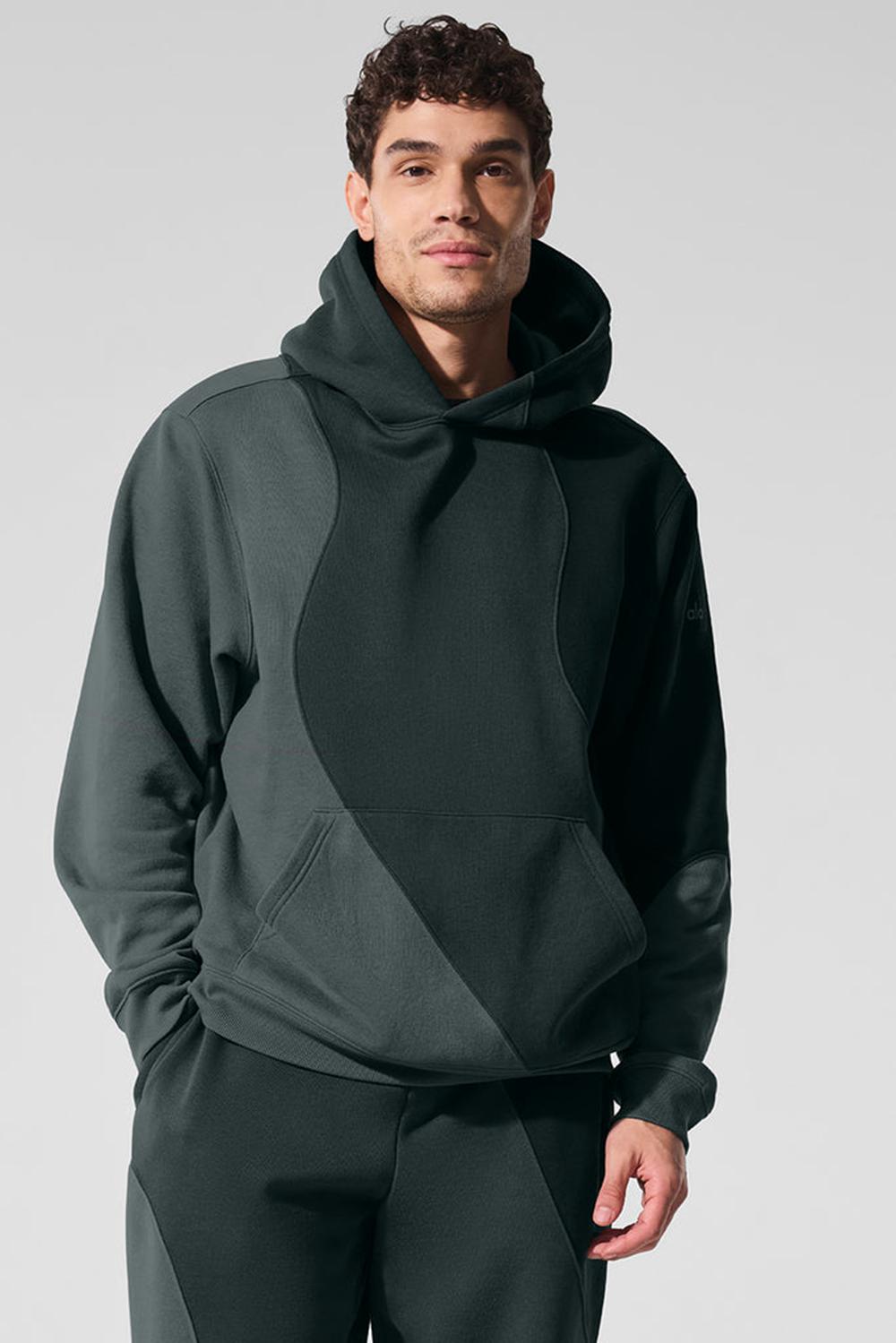 Charcoal Green Tonal Men Alo Yoga Make Waves Hoodie | Australia  65781-LWVB