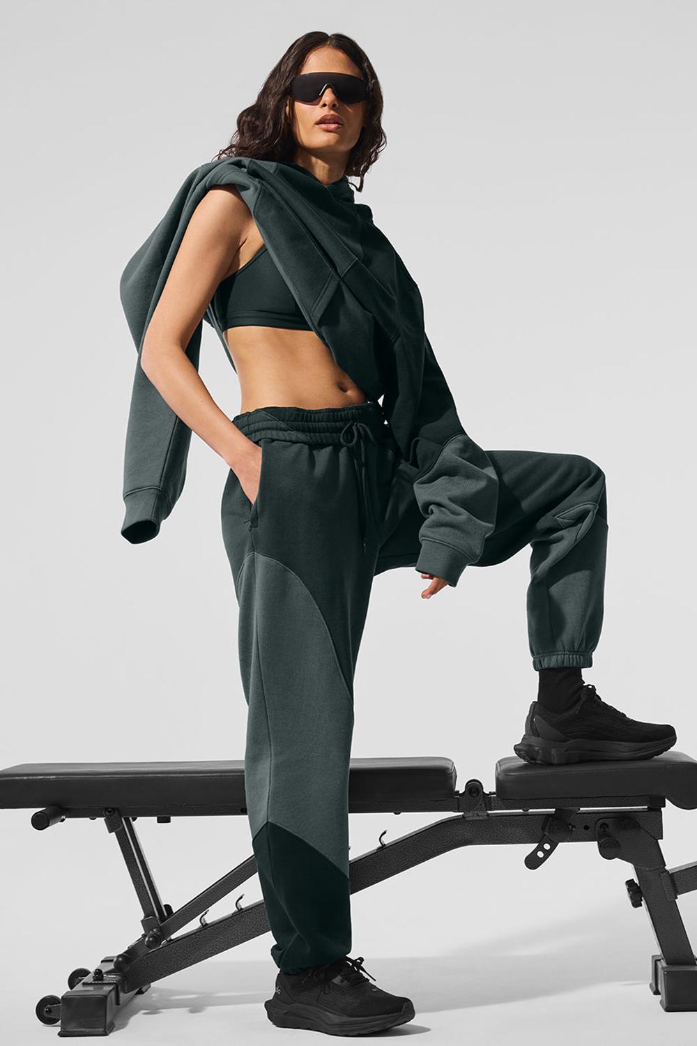Charcoal Green Tonal Women Alo Yoga Make Waves Sweatpant | Australia  69283-SUVH