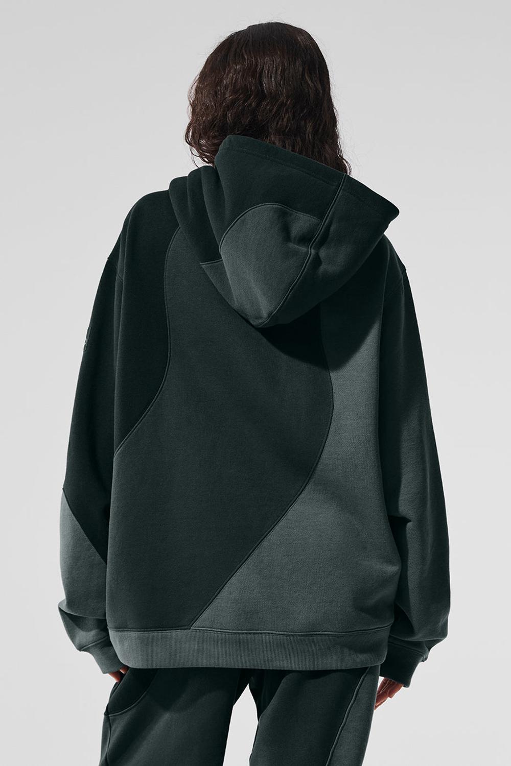 Charcoal Green Tonal Women Alo Yoga Make Waves Hoodie | Australia  23651-KWCZ