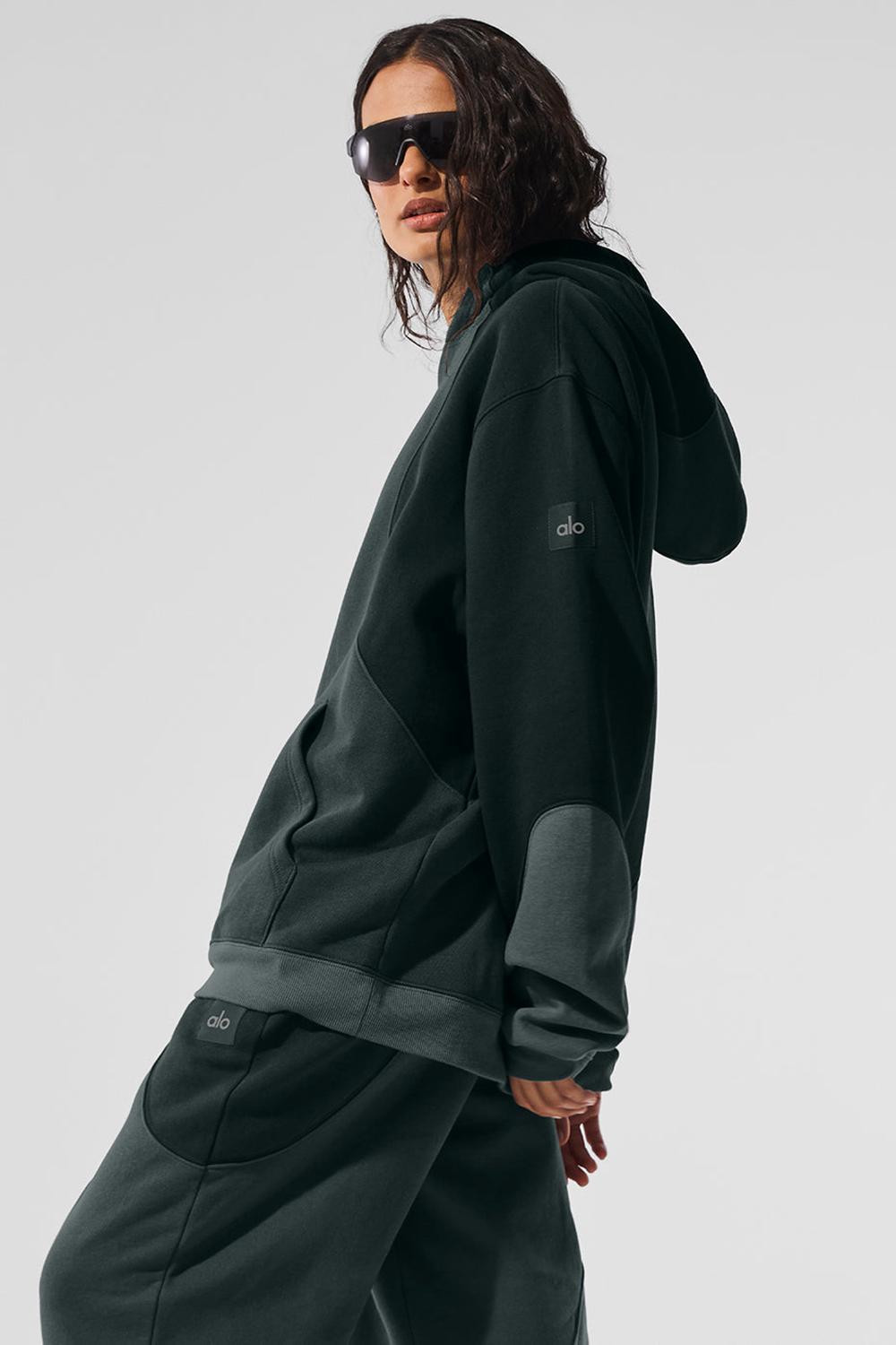 Charcoal Green Tonal Women Alo Yoga Make Waves Hoodie | Australia  23651-KWCZ