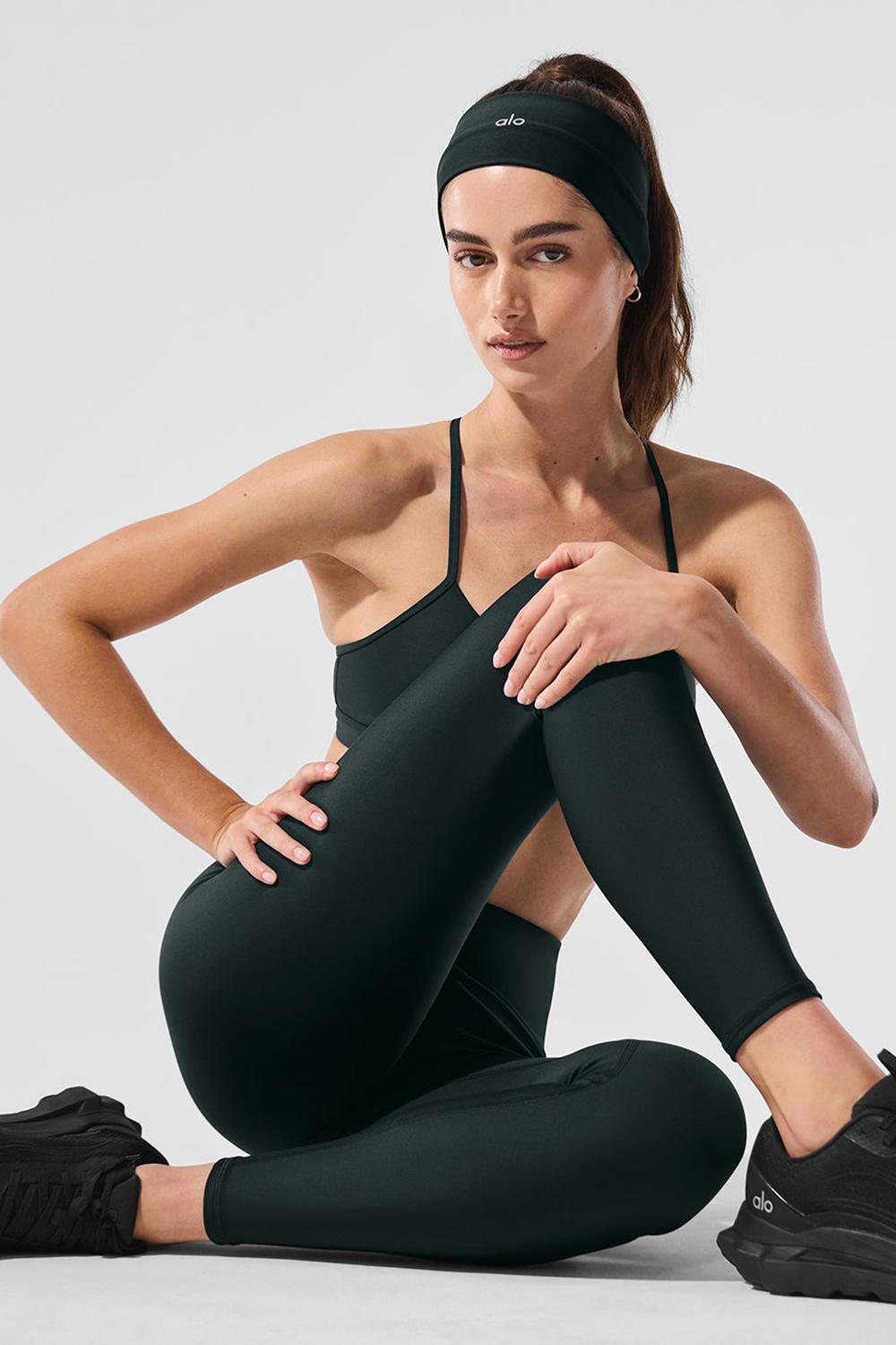 Charcoal Green Women Alo Yoga 7/8 High-Waist Airlift Legging | Australia  23748-VDOH