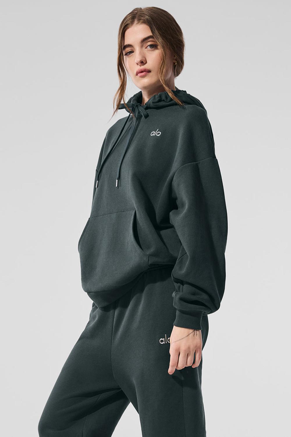 Charcoal Green Women Alo Yoga Accolade Hoodie | Australia  39725-GYIO