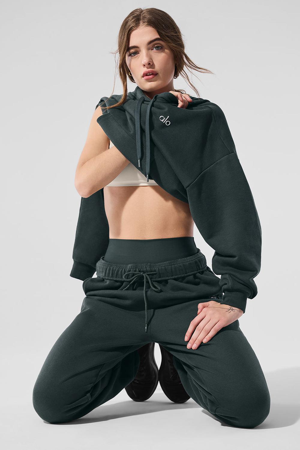 Charcoal Green Women Alo Yoga Accolade Hoodie | Australia  39725-GYIO