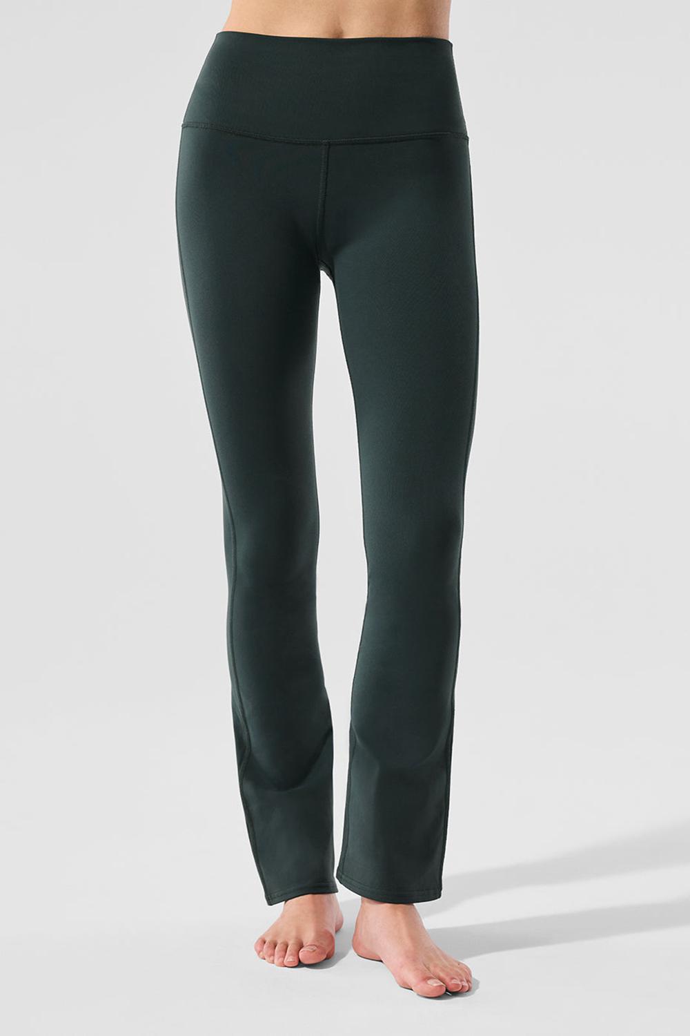 Charcoal Green Women Alo Yoga Airbrush High-Waist 7/8 Bootcut Legging | Australia  73691-UXAB