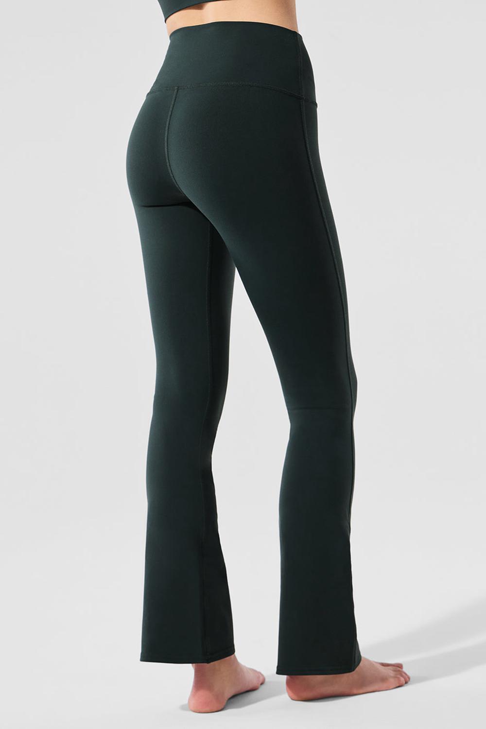 Charcoal Green Women Alo Yoga Airbrush High-Waist 7/8 Bootcut Legging | Australia  73691-UXAB