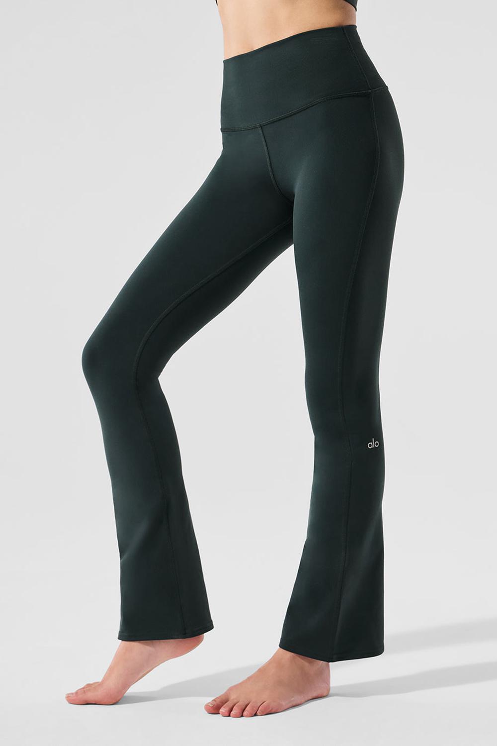 Charcoal Green Women Alo Yoga Airbrush High-Waist 7/8 Bootcut Legging | Australia  73691-UXAB