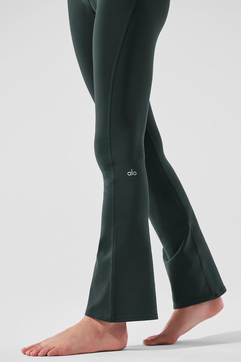 Charcoal Green Women Alo Yoga Airbrush High-Waist 7/8 Bootcut Legging | Australia  73691-UXAB