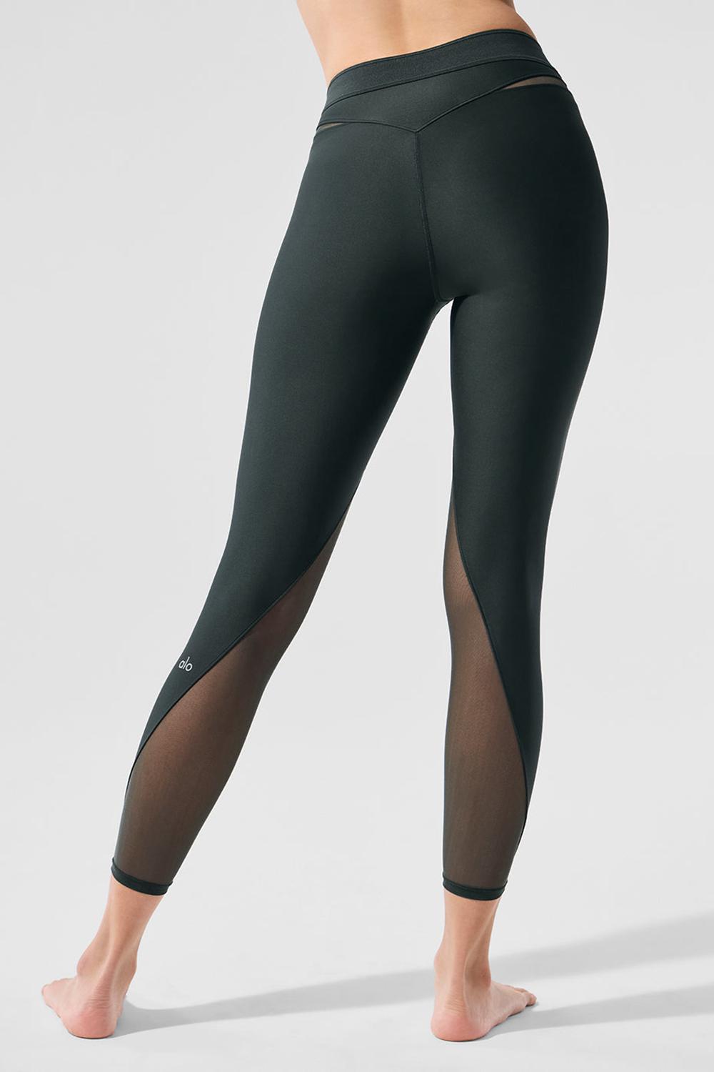 Charcoal Green Women Alo Yoga Airlift High-Waist 7/8 Rebel Legging | Australia  64072-LFNR