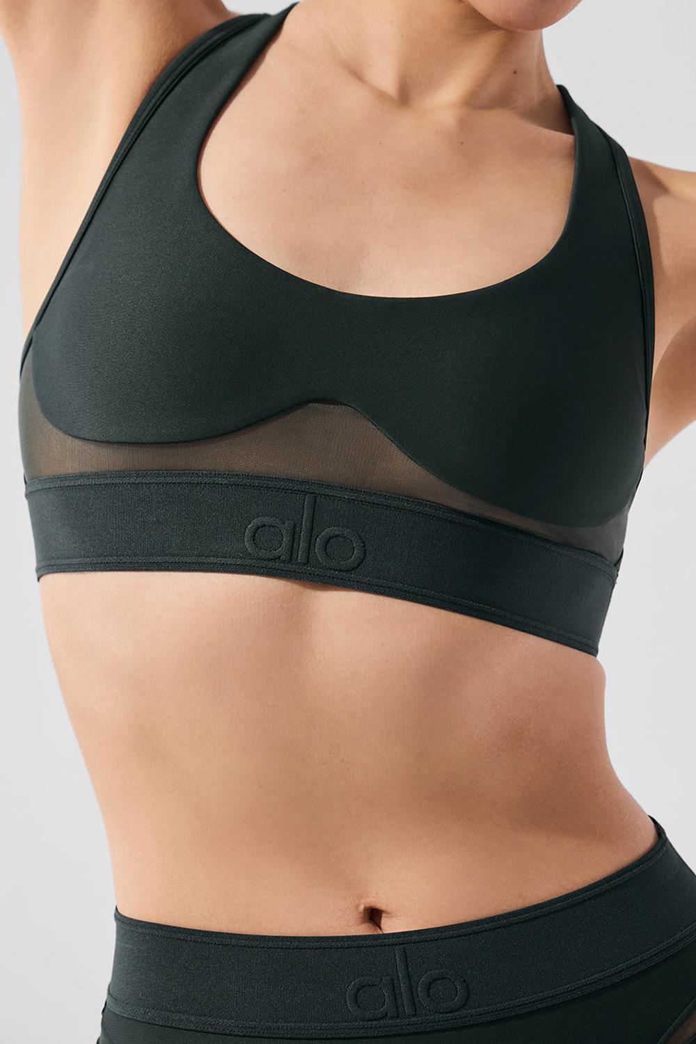 Charcoal Green Women Alo Yoga Airlift Rebel Bra | Australia  56492-WIFB