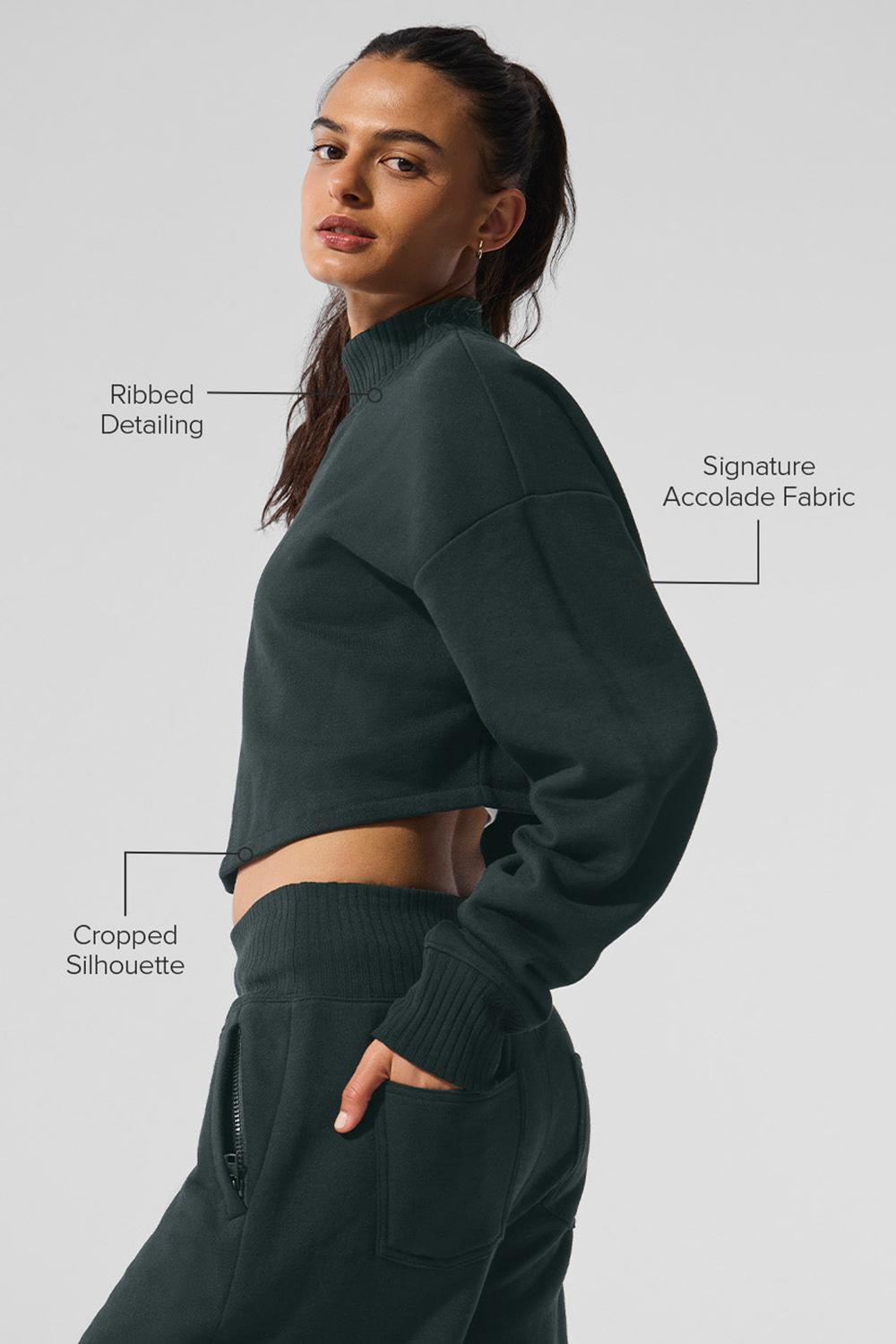 Charcoal Green Women Alo Yoga Cropped Serenity Coverup | Australia  13024-RZEJ