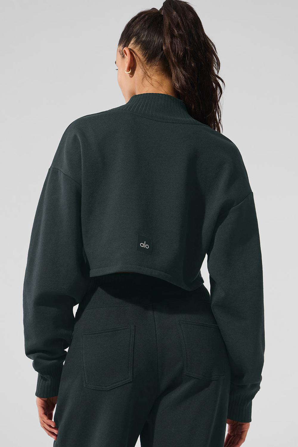 Charcoal Green Women Alo Yoga Cropped Serenity Coverup | Australia  13024-RZEJ
