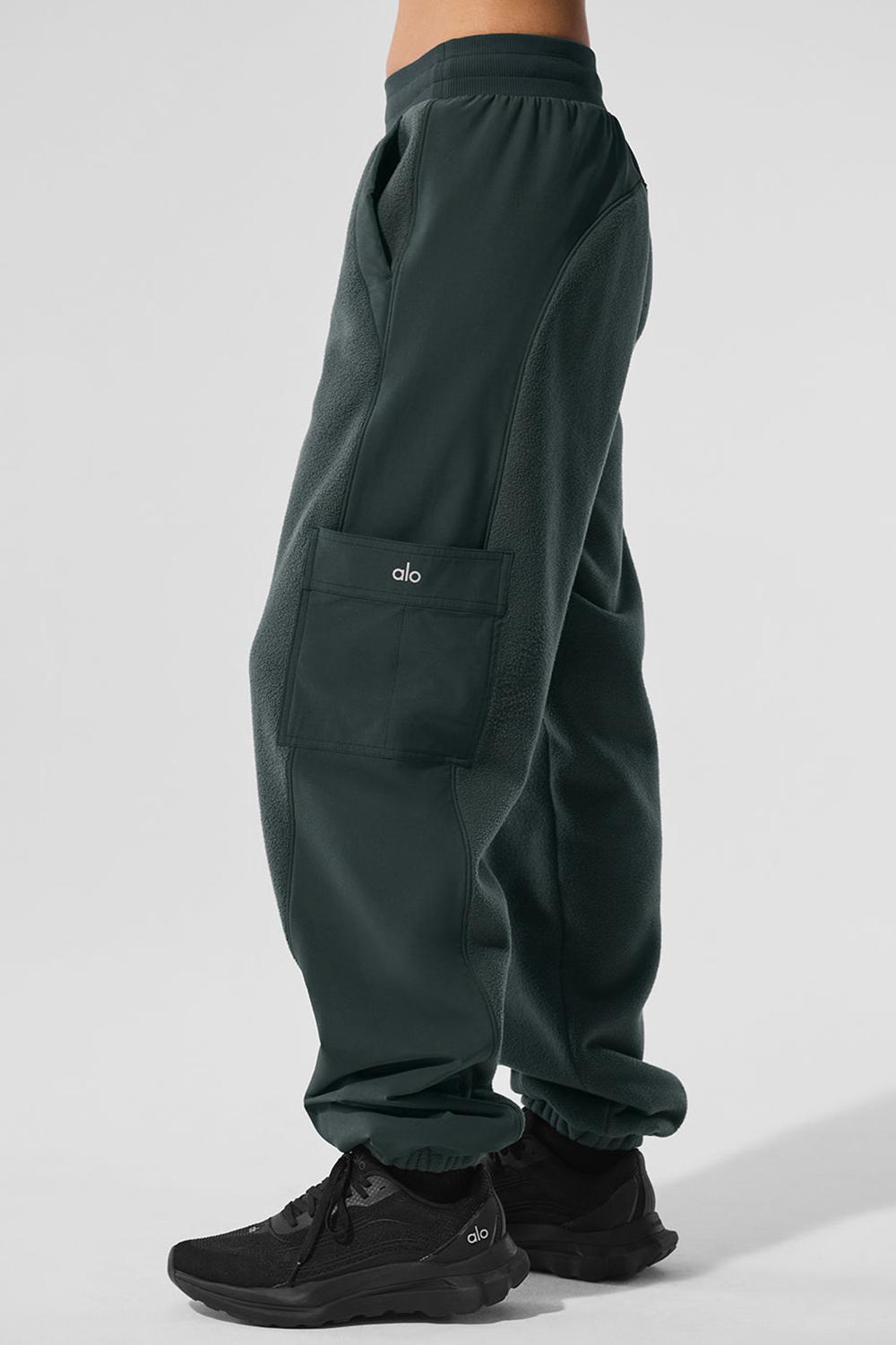 Charcoal Green Women Alo Yoga Polar Fleece Wintry Mix Pant | Australia  39142-PRDF