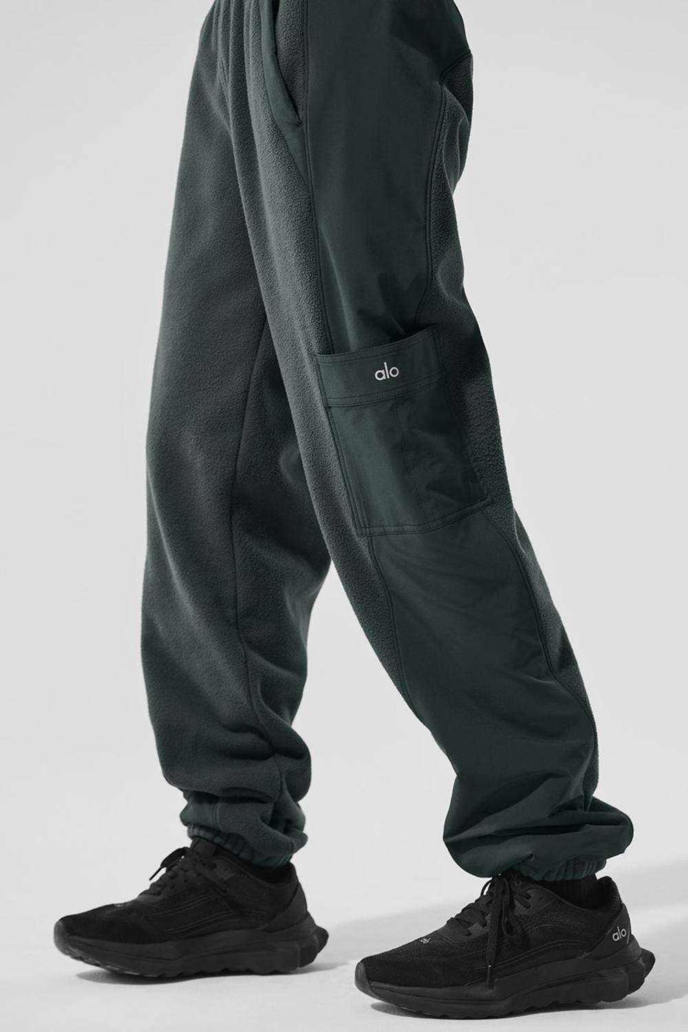 Charcoal Green Women Alo Yoga Polar Fleece Wintry Mix Pant | Australia  39142-PRDF
