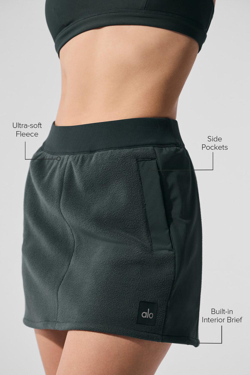 Charcoal Green Women Alo Yoga Polar Fleece Wintry Mix Skirt | Australia  29750-NUQF