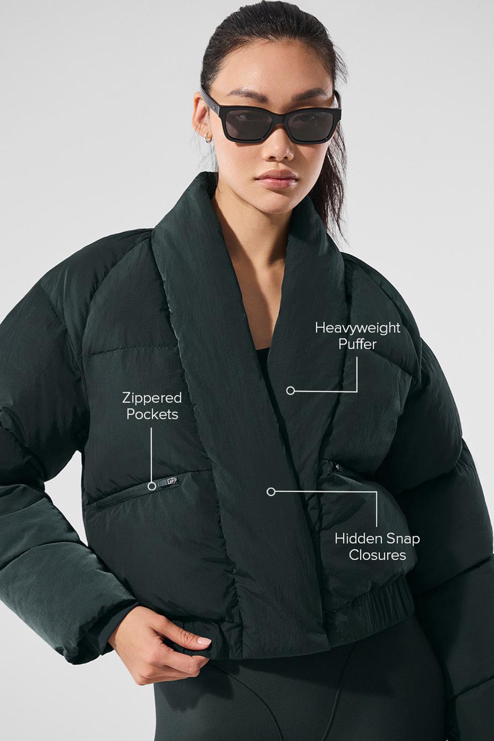 Charcoal Green Women Alo Yoga Stargazing Puffer Jacket | Australia  49126-TPIO