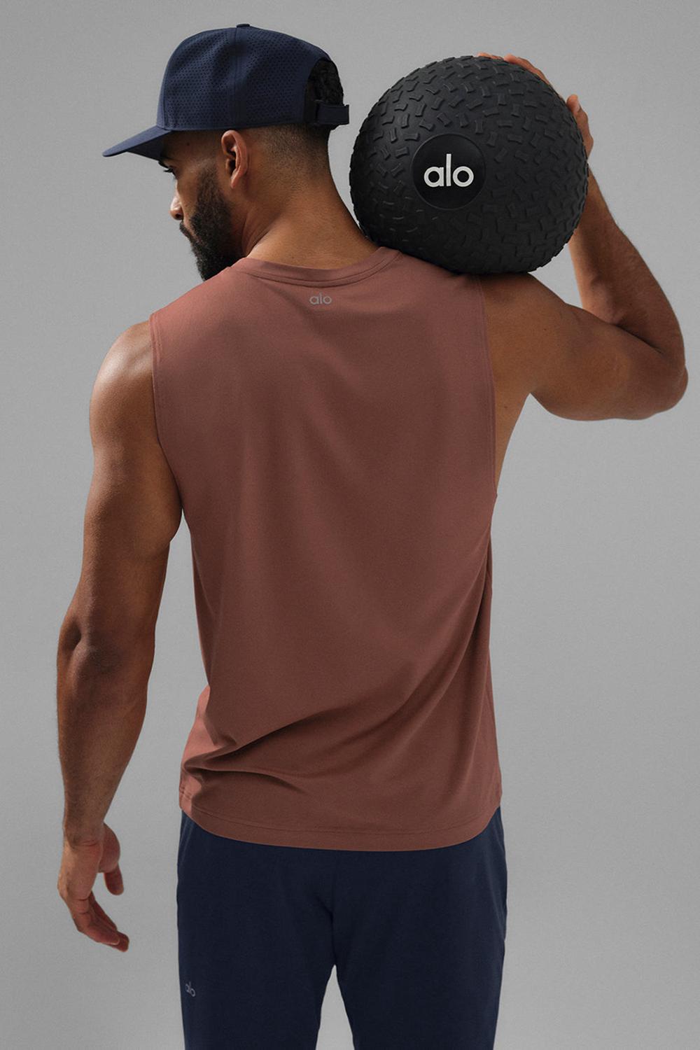Chestnut Men Alo Yoga Conquer Muscle Tank | Australia  89632-IGPQ