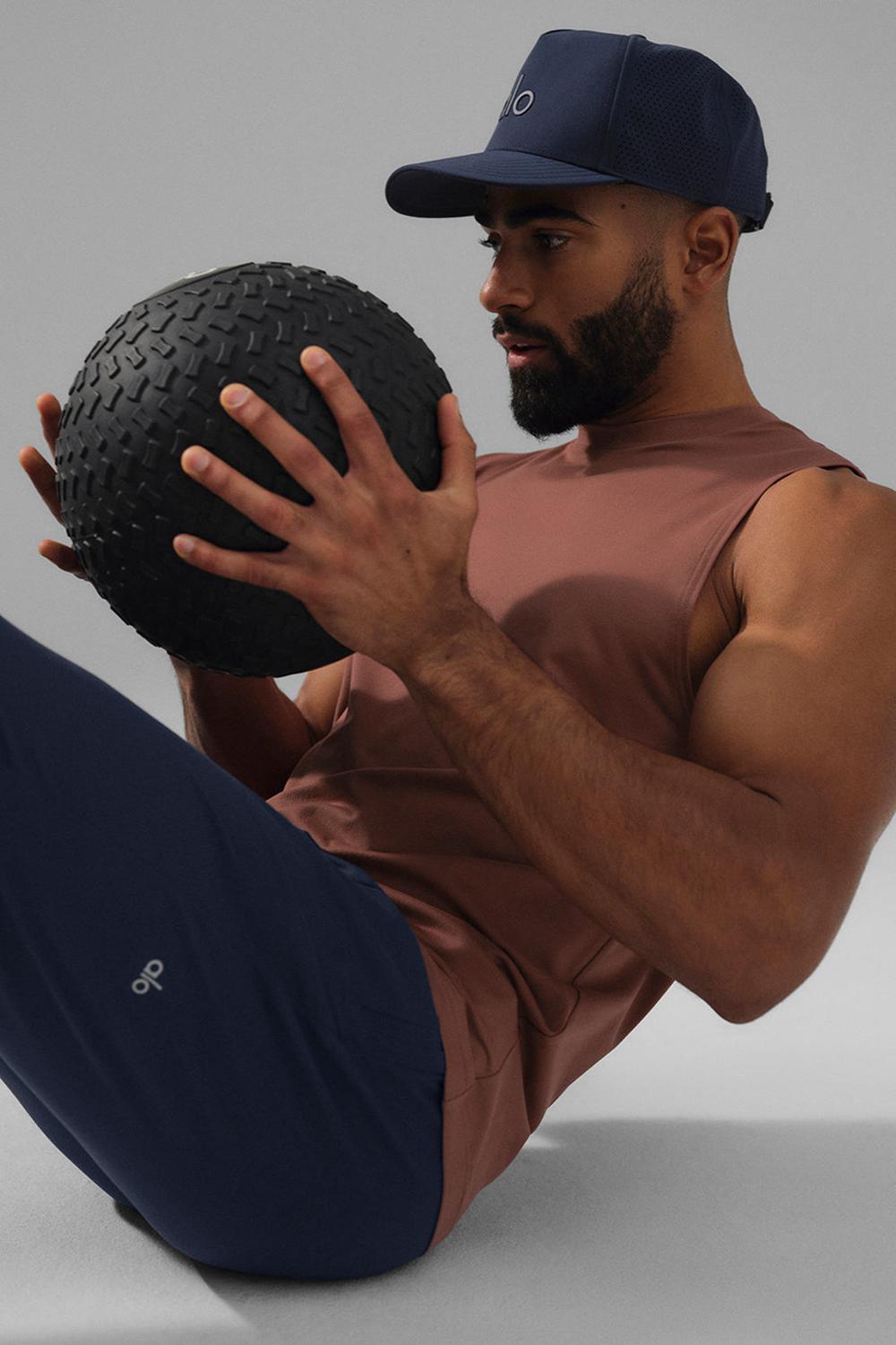 Chestnut Men Alo Yoga Conquer Muscle Tank | Australia  89632-IGPQ
