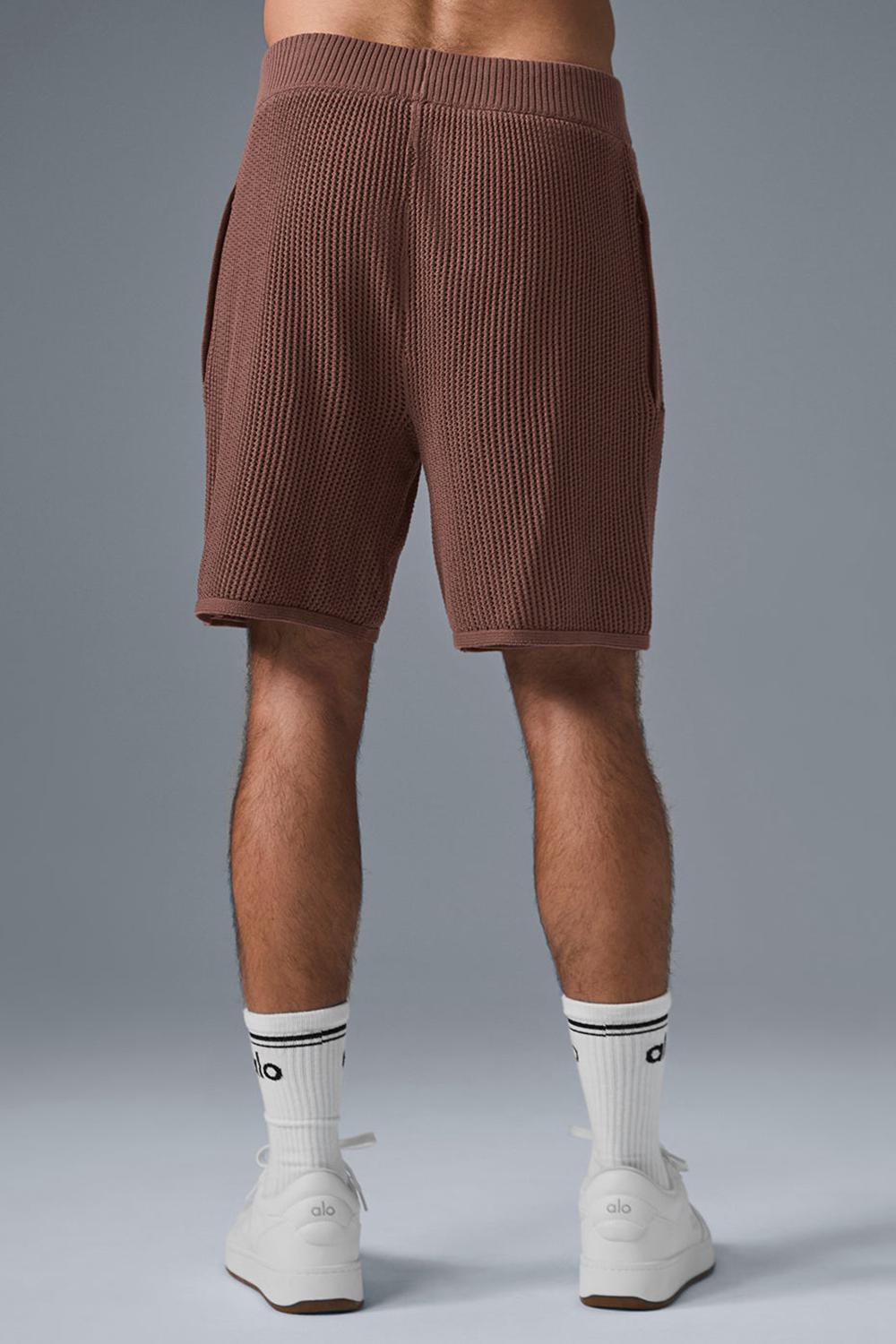 Chestnut Men Alo Yoga Open-Knit Short | Australia  63520-SNMB