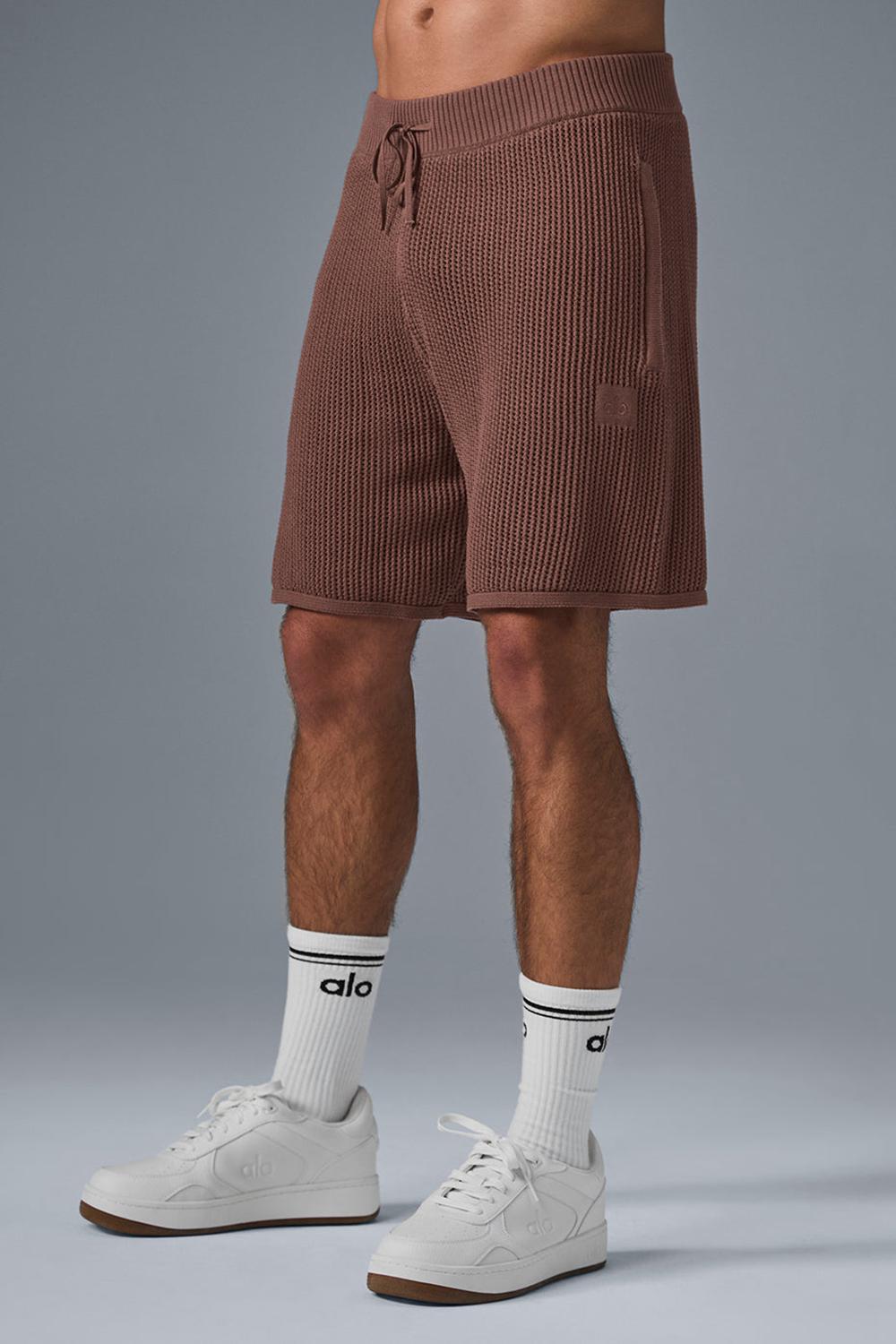 Chestnut Men Alo Yoga Open-Knit Short | Australia  63520-SNMB