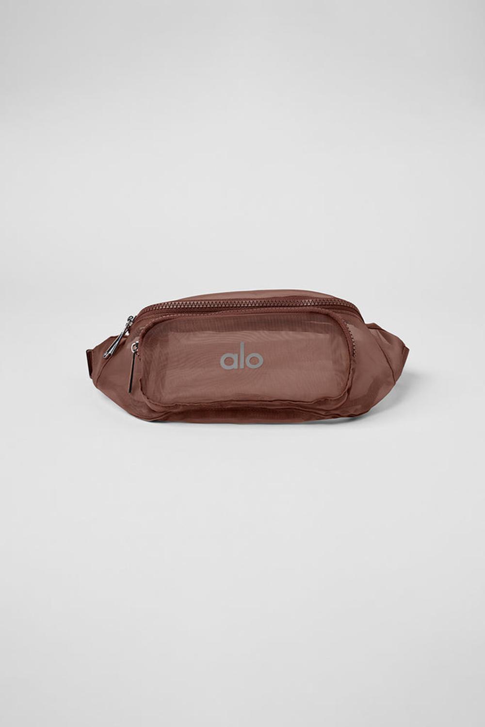 Chestnut Men Alo Yoga Sheer Fanny Pack Bum Bags | Australia  87243-FLMS