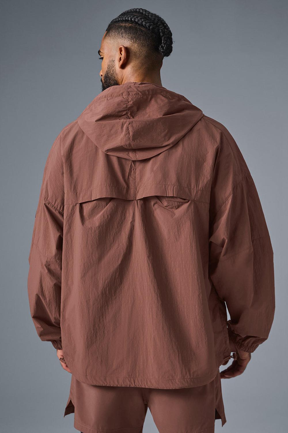 Chestnut Men Alo Yoga Vantage Nylon Ripstop Track Jacket | Australia  81795-DKHY