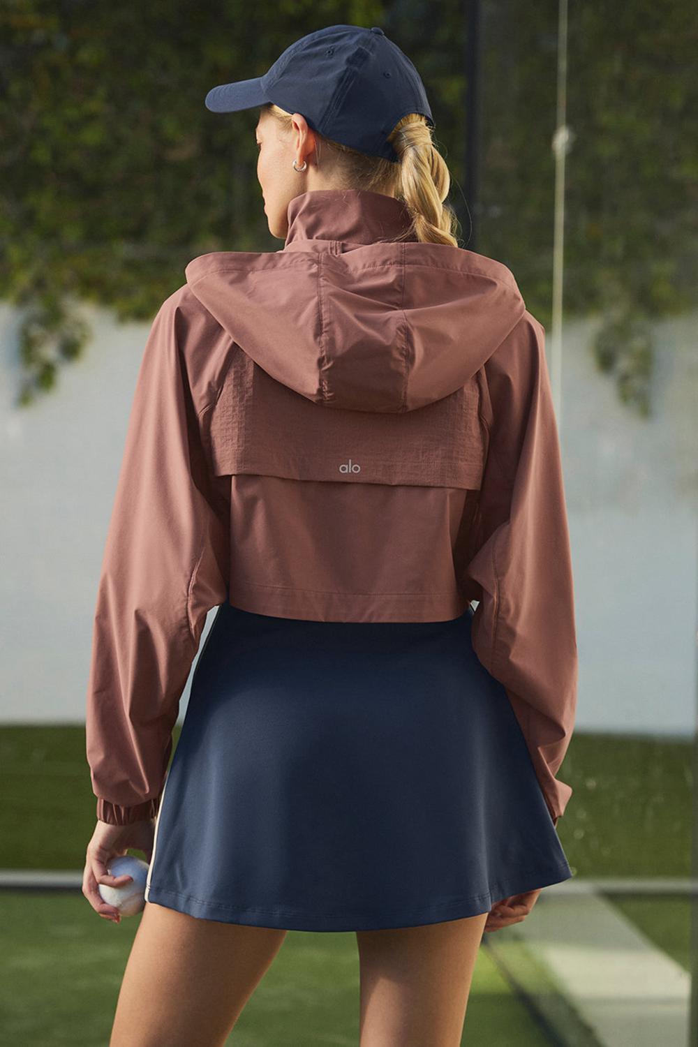 Chestnut Women Alo Yoga Cropped Playmaker Jacket | Australia  96815-IMQU