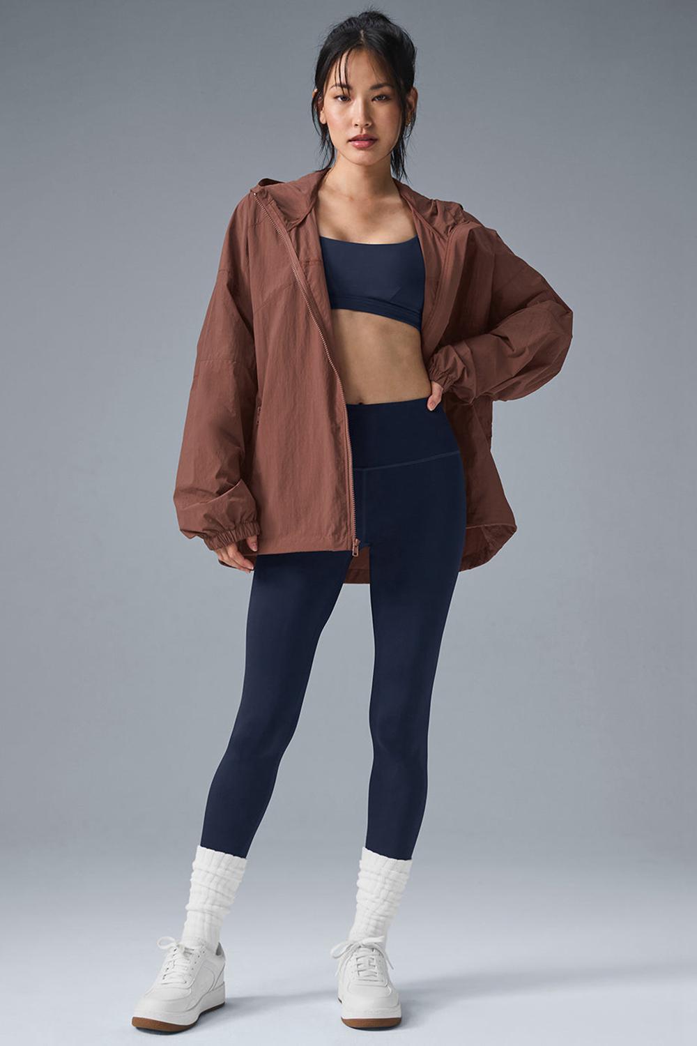 Chestnut Women Alo Yoga Vantage Nylon Ripstop Track Jacket | Australia  46071-PKBU