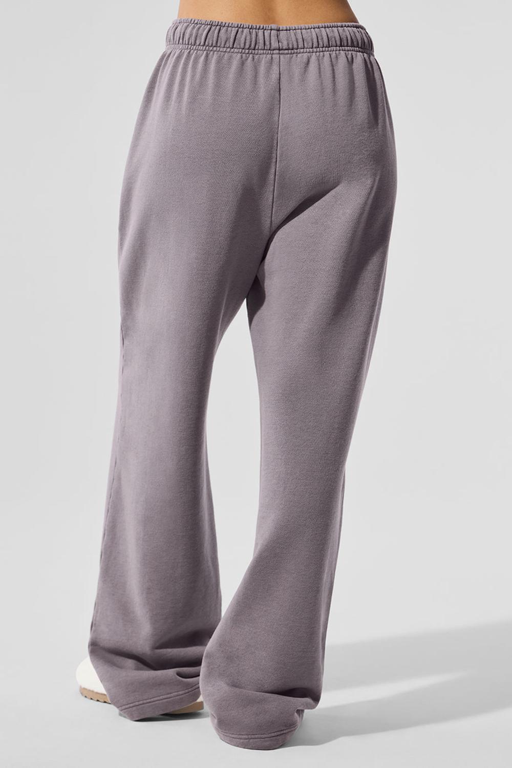 Cool Grey Wash Women Alo Yoga Washed Accolade Straight Leg Sweatpant | Australia  78251-EQFZ