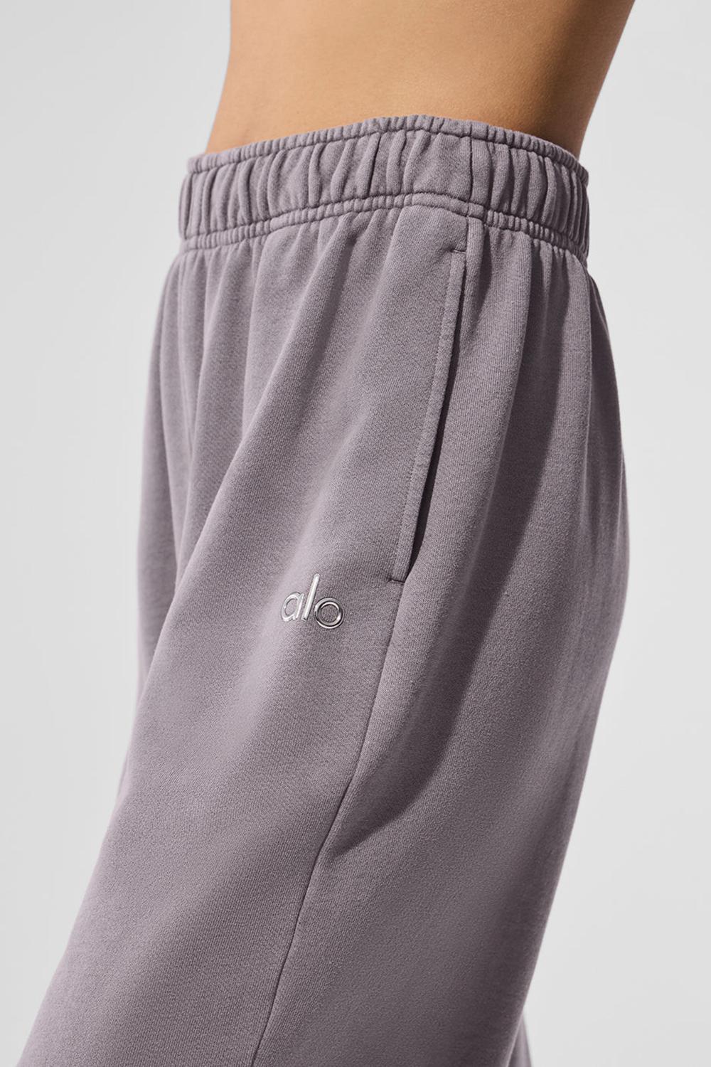 Cool Grey Wash Women Alo Yoga Washed Accolade Straight Leg Sweatpant | Australia  78251-EQFZ