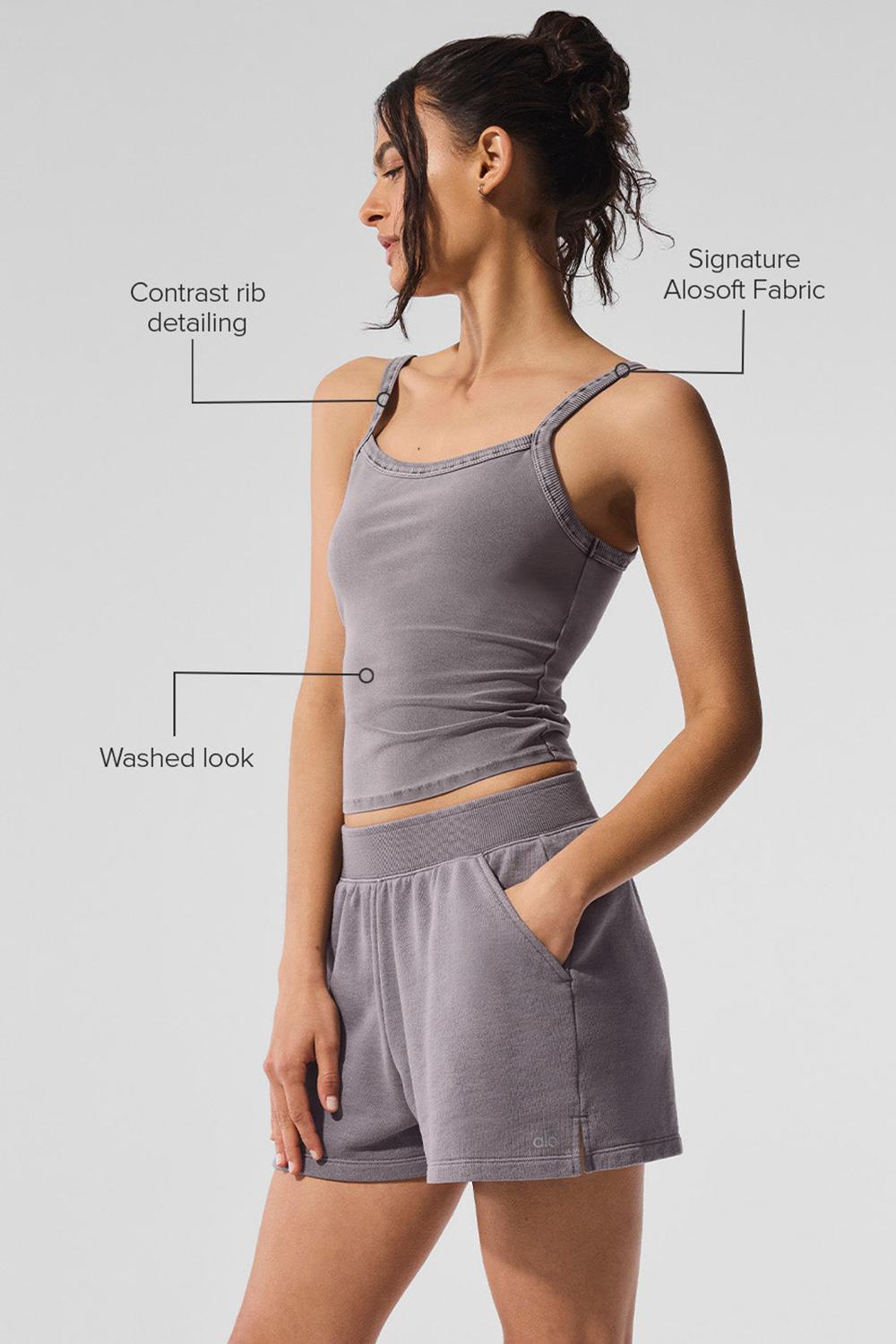 Cool Grey Wash Women Alo Yoga Washed Alosoft Sweet Talker Tank | Australia  01758-FKRH