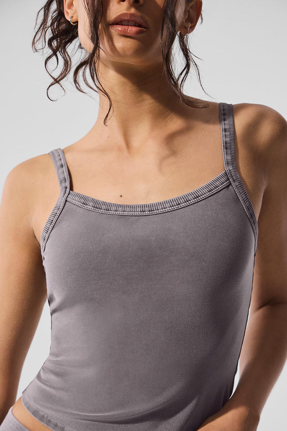 Cool Grey Wash Women Alo Yoga Washed Alosoft Sweet Talker Tank | Australia  01758-FKRH