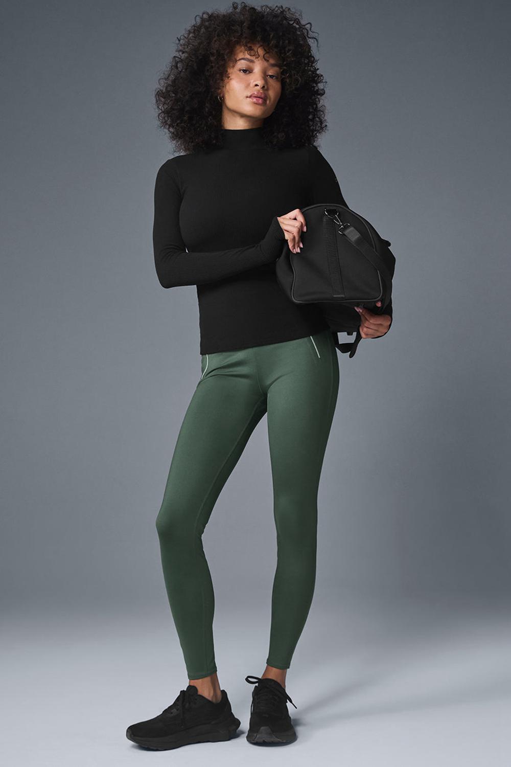 Dark Cactus Women Alo Yoga High-Waist Thrill Seeker Legging | Australia  17960-IOJG