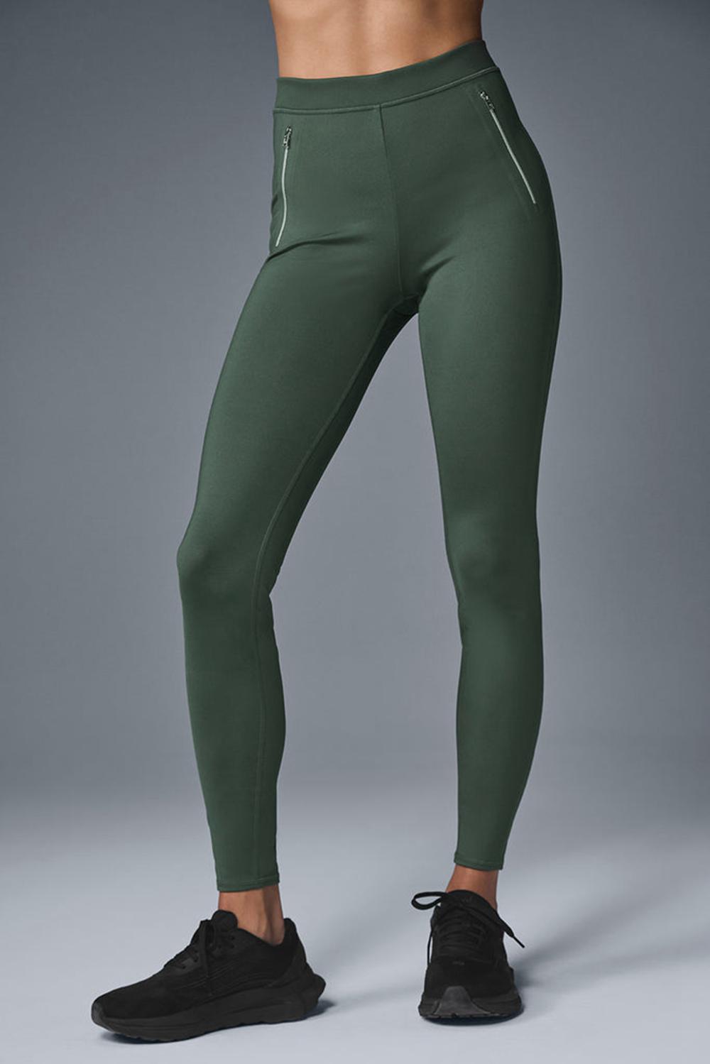 Dark Cactus Women Alo Yoga High-Waist Thrill Seeker Legging | Australia  17960-IOJG