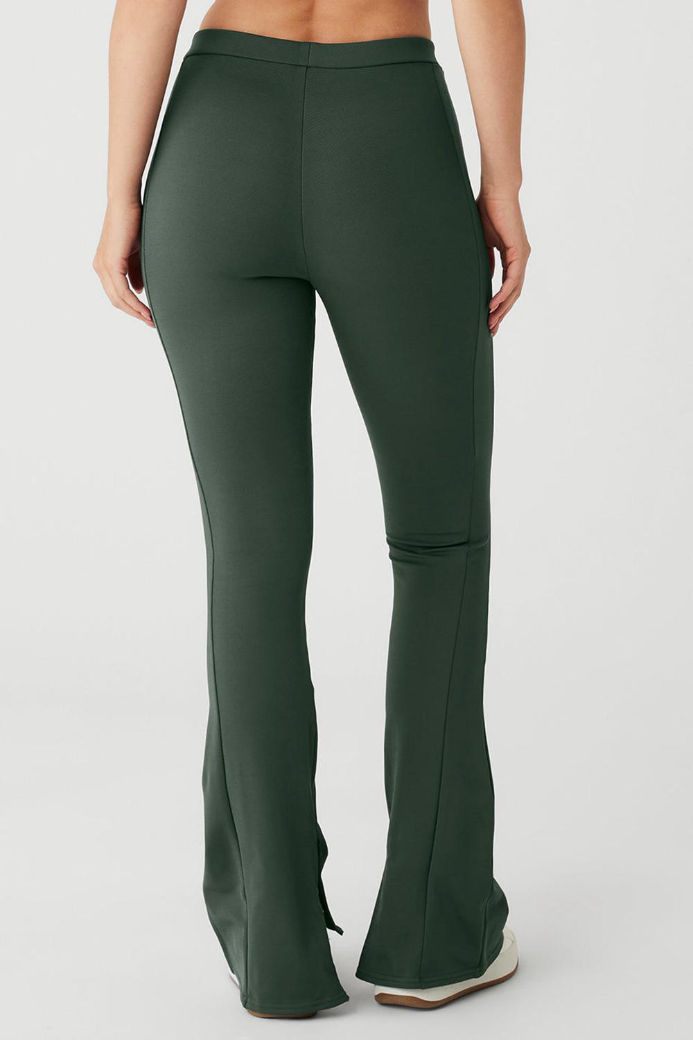 Dark Cactus Women Alo Yoga High-Waist Zip It Flare Legging | Australia  52079-ZUDV