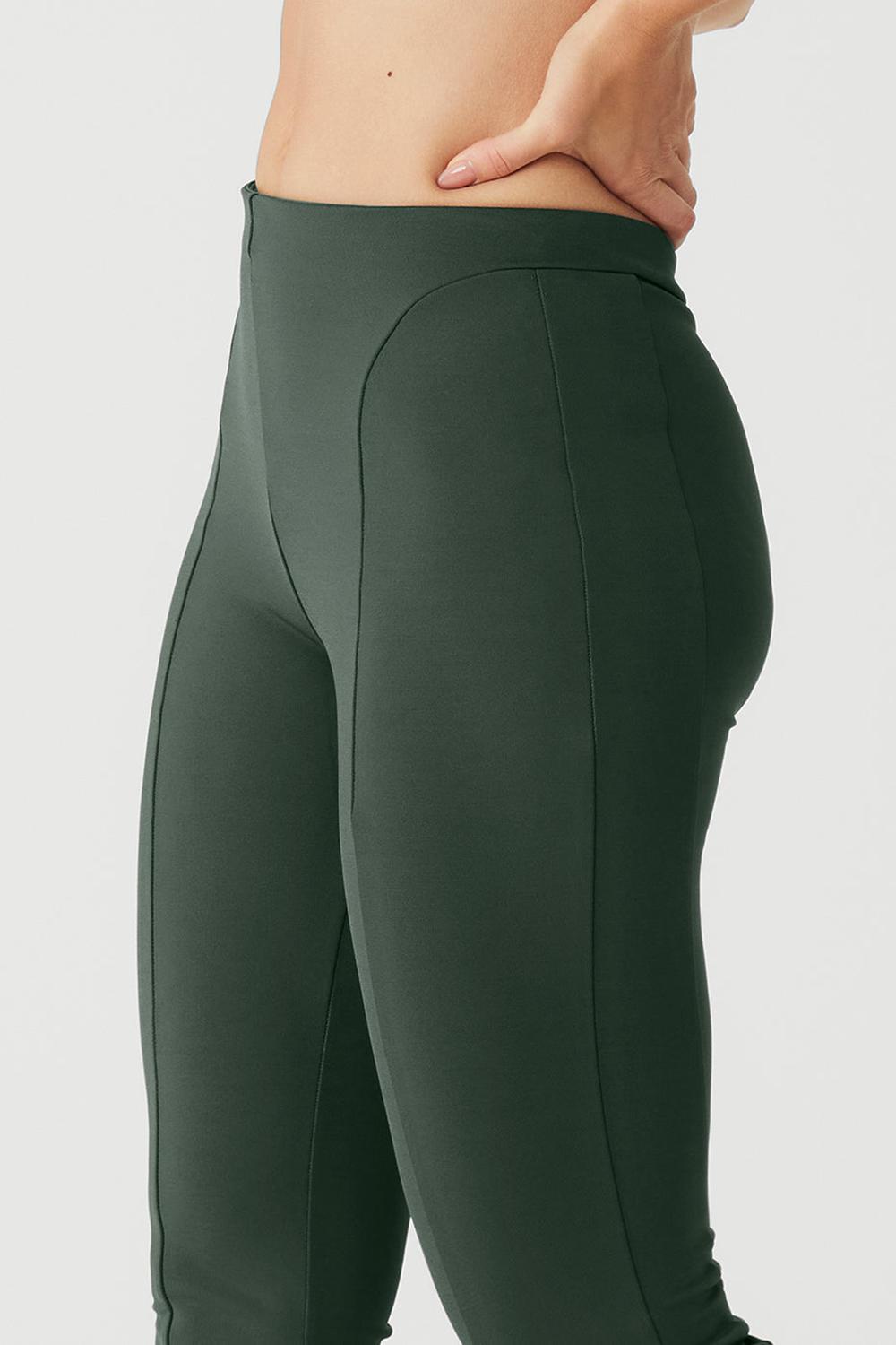 Dark Cactus Women Alo Yoga High-Waist Zip It Flare Legging | Australia  52079-ZUDV