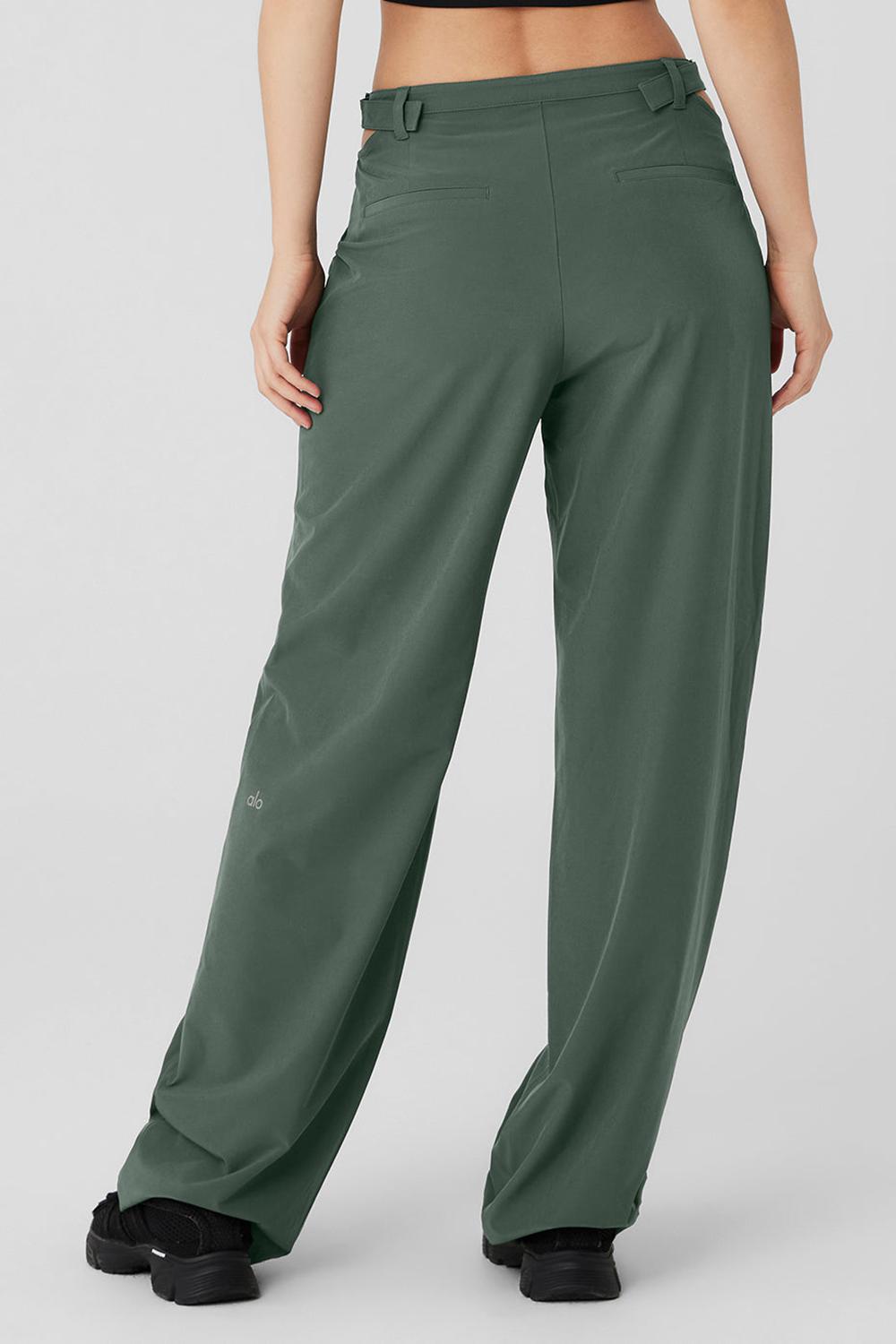 Dark Cactus Women Alo Yoga Mid-Rise Showdown Pant | Australia  87640-ARBV