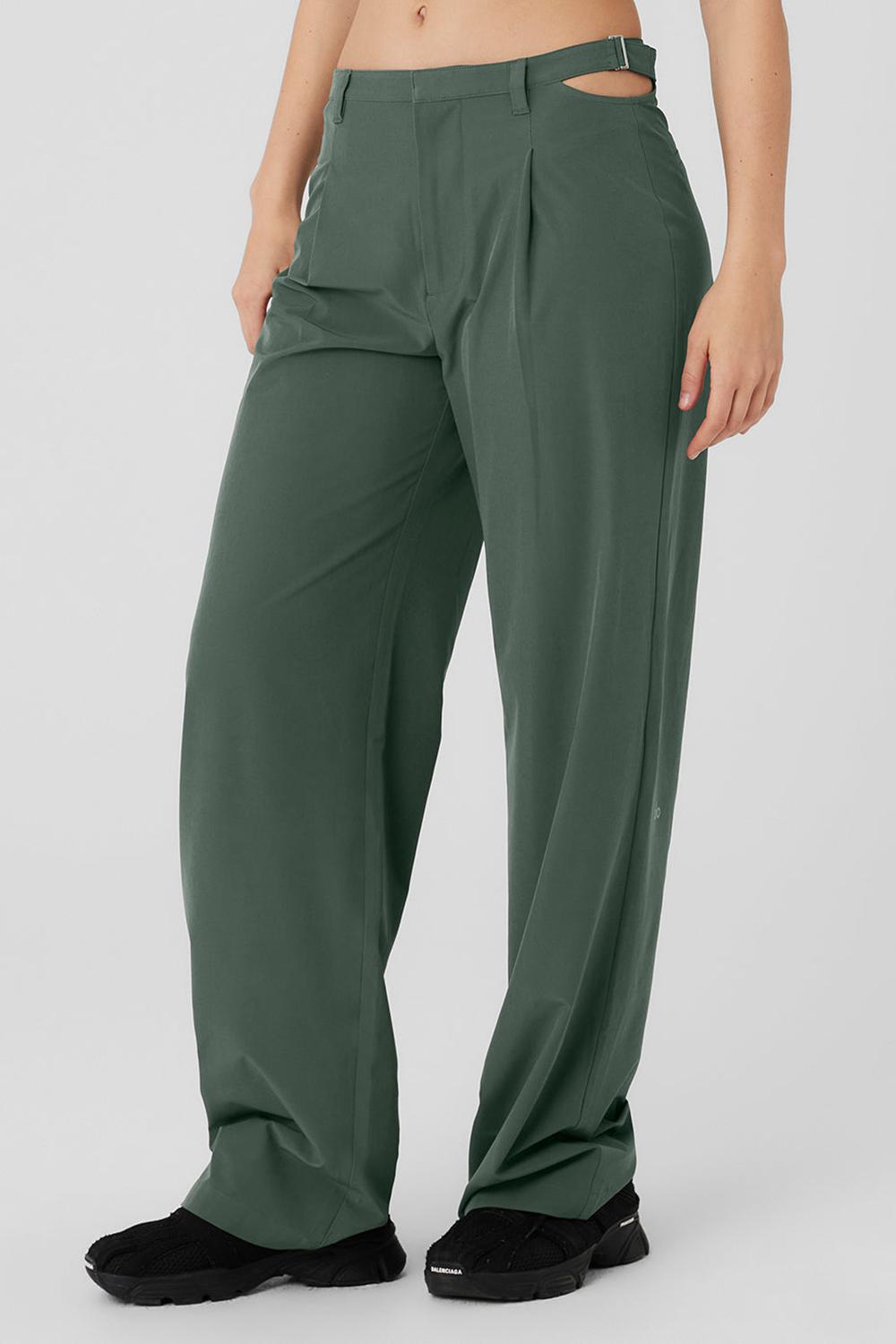 Dark Cactus Women Alo Yoga Mid-Rise Showdown Pant | Australia  87640-ARBV