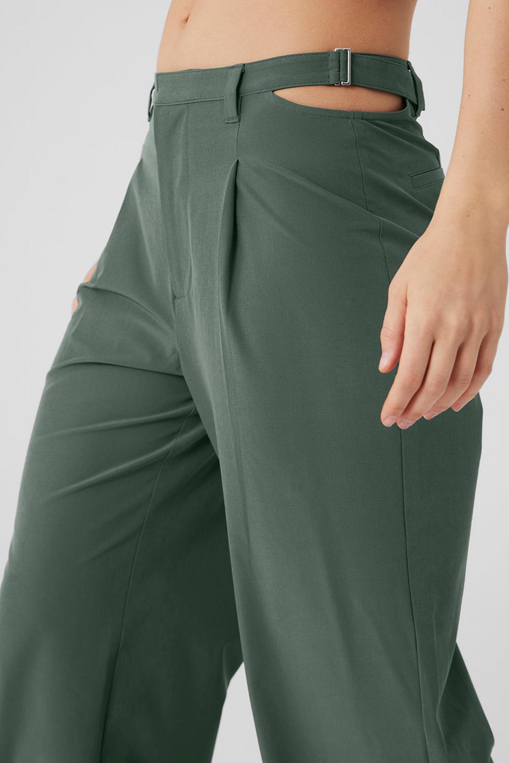 Dark Cactus Women Alo Yoga Mid-Rise Showdown Pant | Australia  87640-ARBV