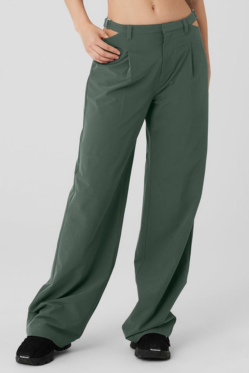 Dark Cactus Women Alo Yoga Mid-Rise Showdown Pant | Australia  87640-ARBV