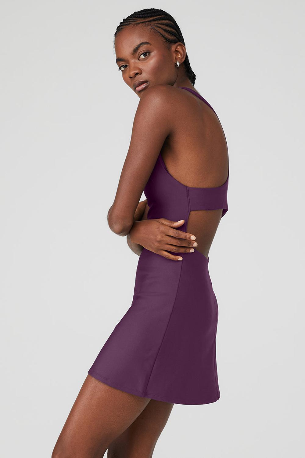 Dark Plum Women Alo Yoga Airlift Fly Dress | Australia  38596-ZYGR
