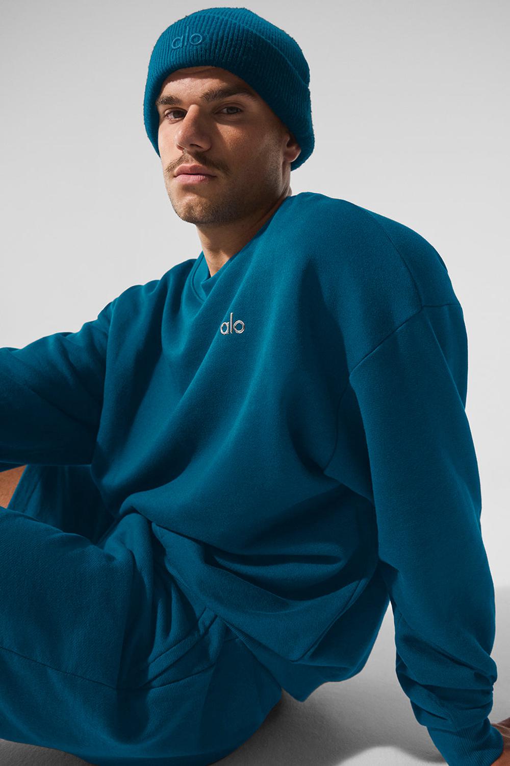 Eclipse Blue Men Alo Yoga Notable Beanie | Australia  60154-PIRL