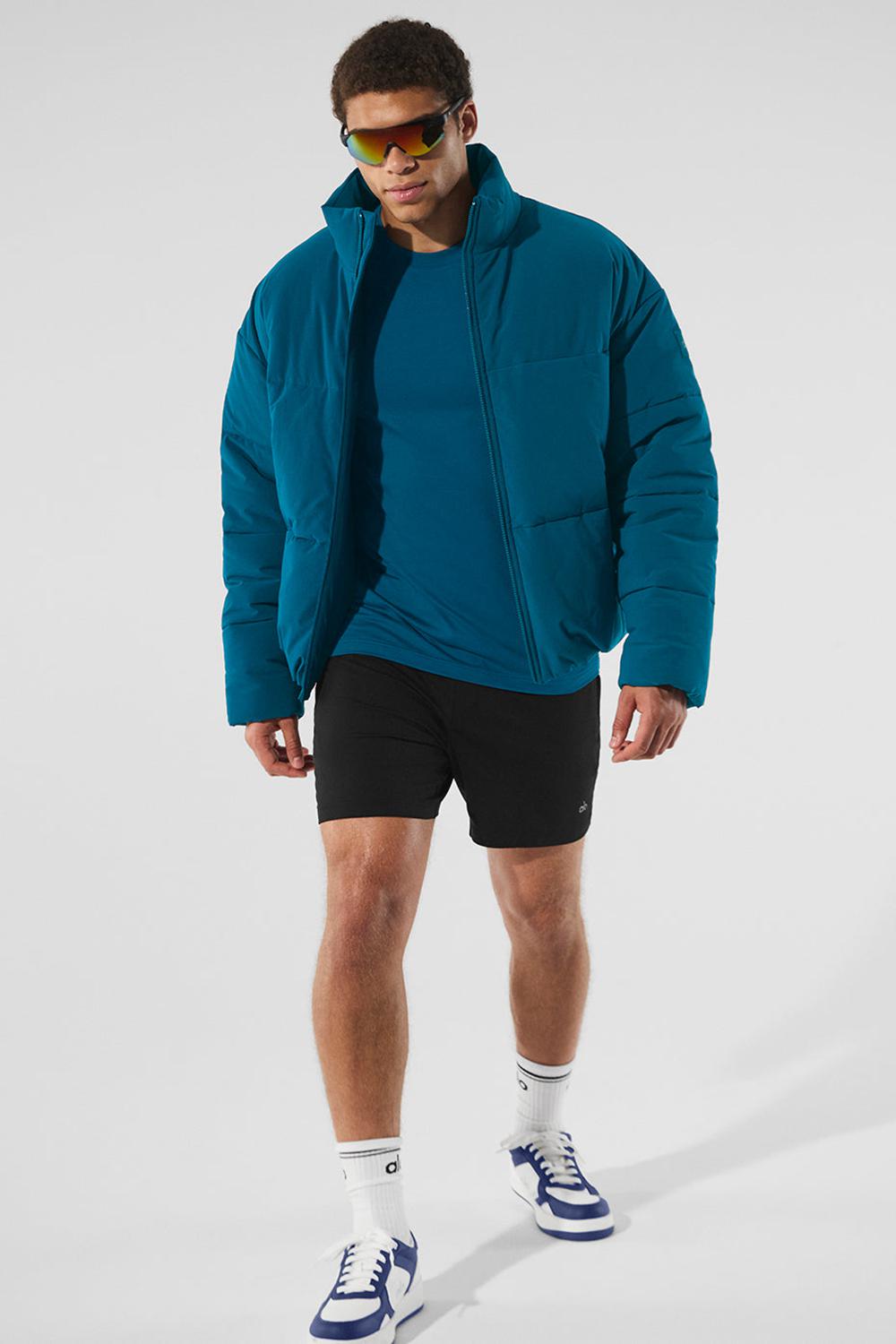 Eclipse Blue Men Alo Yoga Stretch Woven Street Puffer Jacket | Australia  23419-CPIV